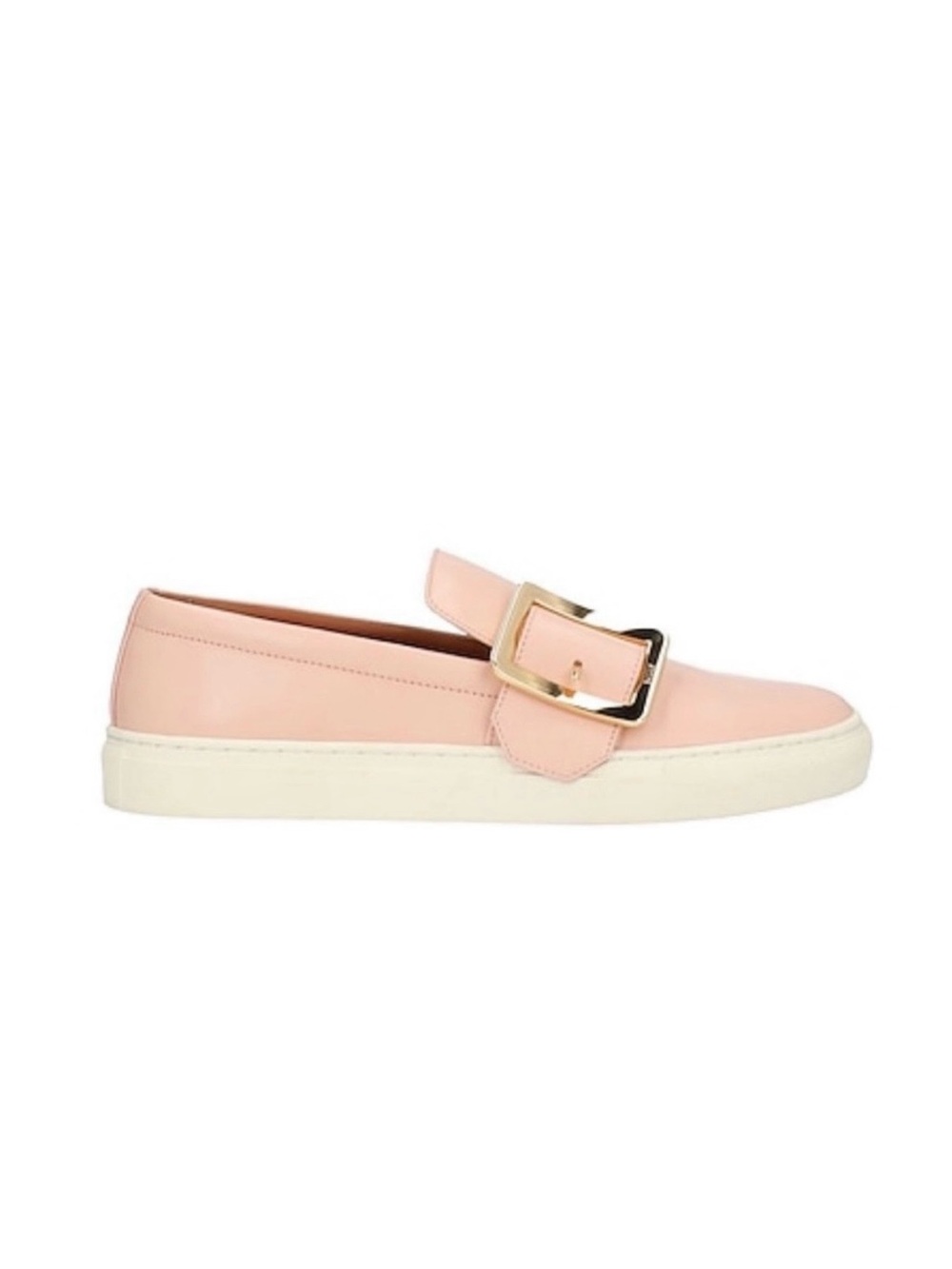 Bally Heska Soft Pink Leather Buckle Loafer Sneaker Flats Size 10.5